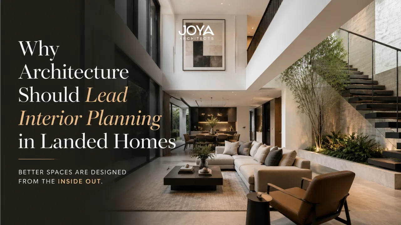 Architectural planning taking priority over interior design in a contemporary landed residential project