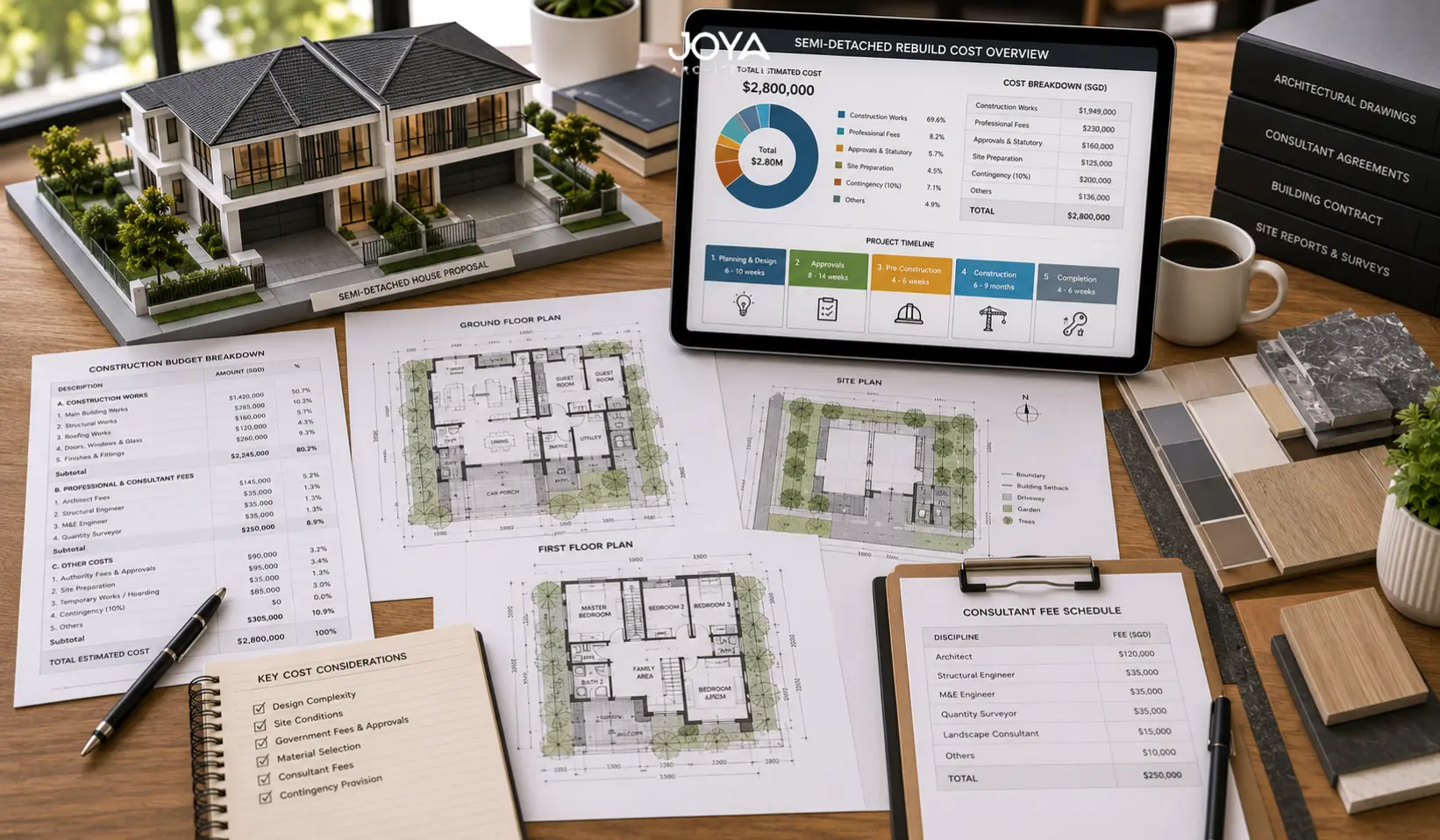 how much to rebuild a semi detached house