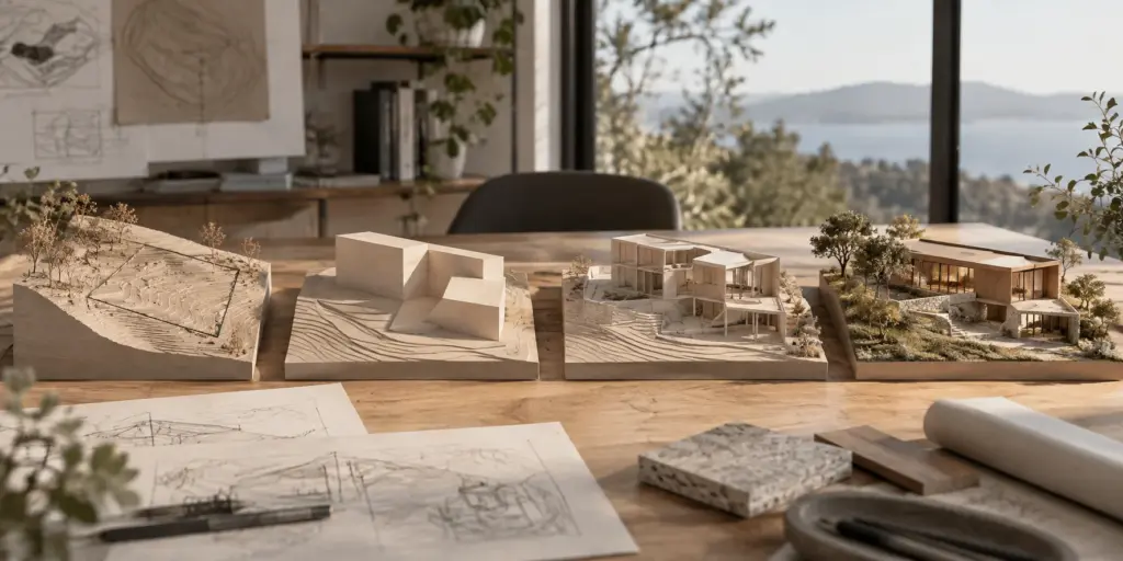 URA Planning Submission for Landed Homes: Step by Step 1 Conceptual models showing stages from surveyed plot to completed house